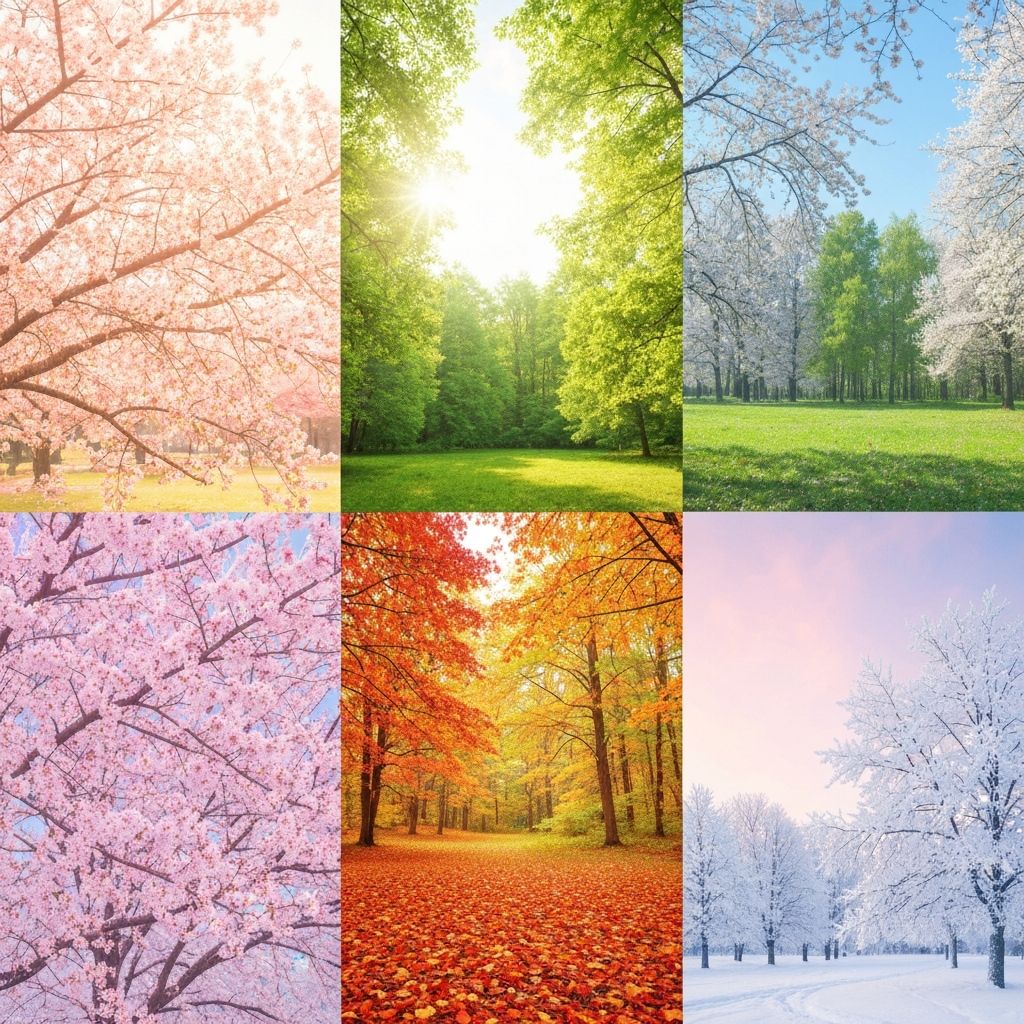 Naturaleza en diferentes estaciones